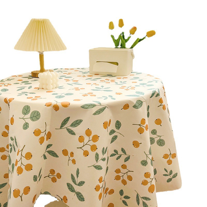 Tablecloth style pastoral floral student dormitory desk cloth round table coffee table cover table mat 65WN01