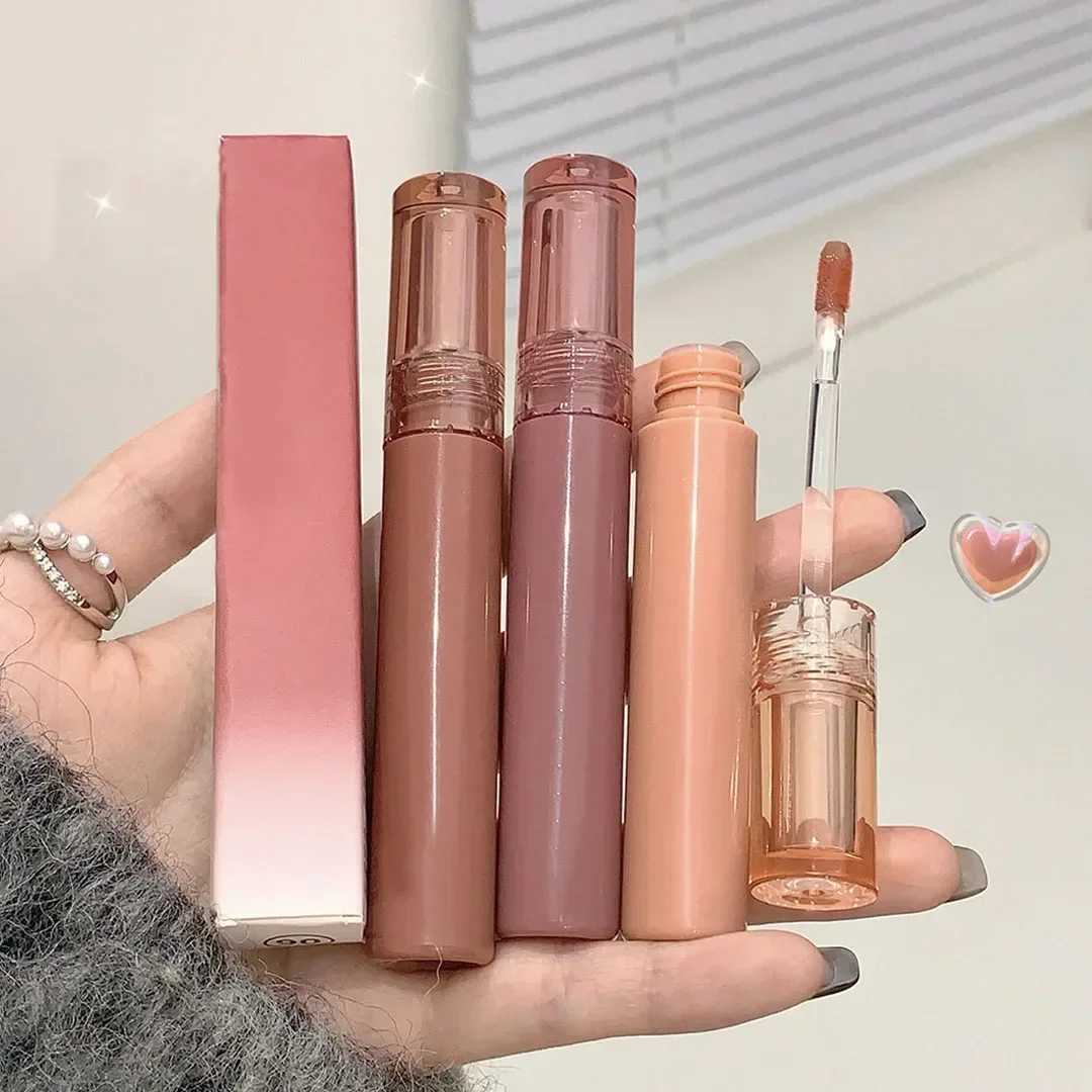 6-color waterproof mirror jelly lipstick gloss lasting moisturizing gloss red color lip makeup W250312