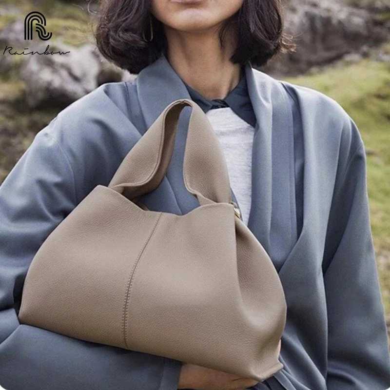 New Arrival Rainbow New Cloud Dumpling Soft Lunch Box Womens Genuine Leather Shoulder Bag Trend Brand Luxury Designer Handbag Fashion Bag T250312