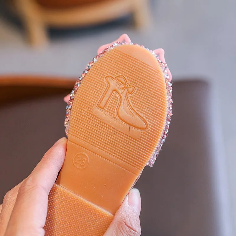 Toddler Girls Dress Shoes for Girls Princess Shoes Low Heels Toddler Soft Sole Glitter Shoes for Wedding Party 250311