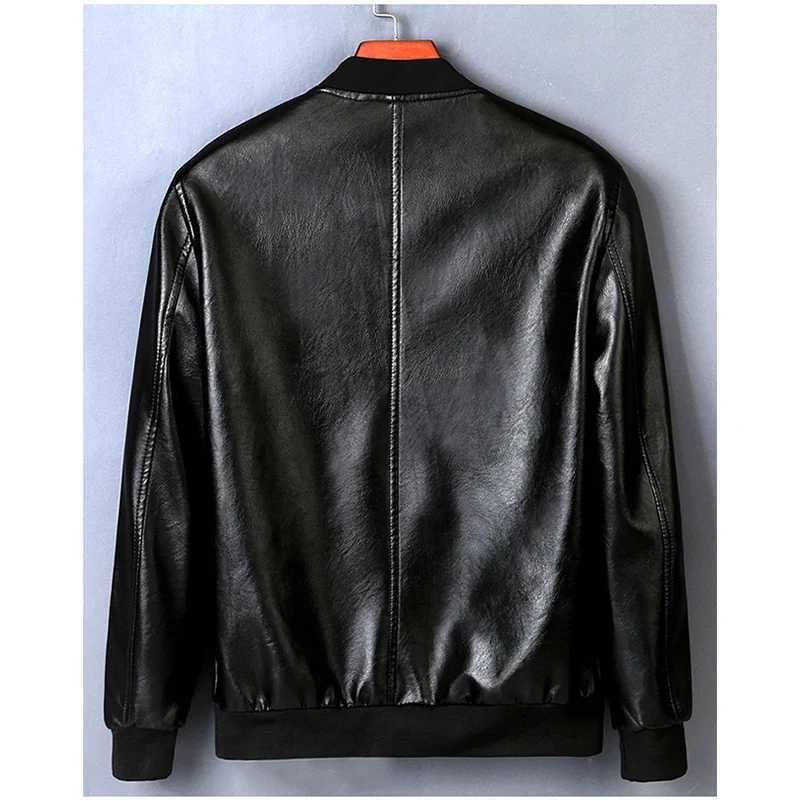 Autumn Winter Korean Thick Solid Coat Man Zipper Pocket Casual Plus Velvet Tops Loose Leather Jacket Fashion Y2K Male ClothesT250311