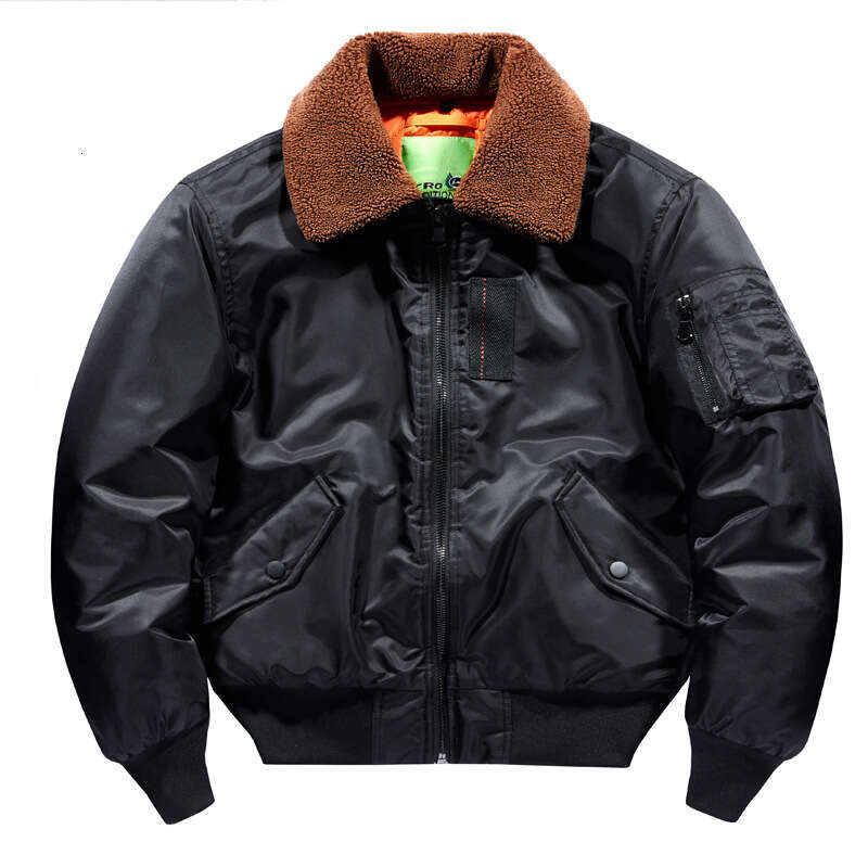 New Autumn And Winter Style Thick Plus Size Cotton Men's Pilot Jacket, Lapel Jacket