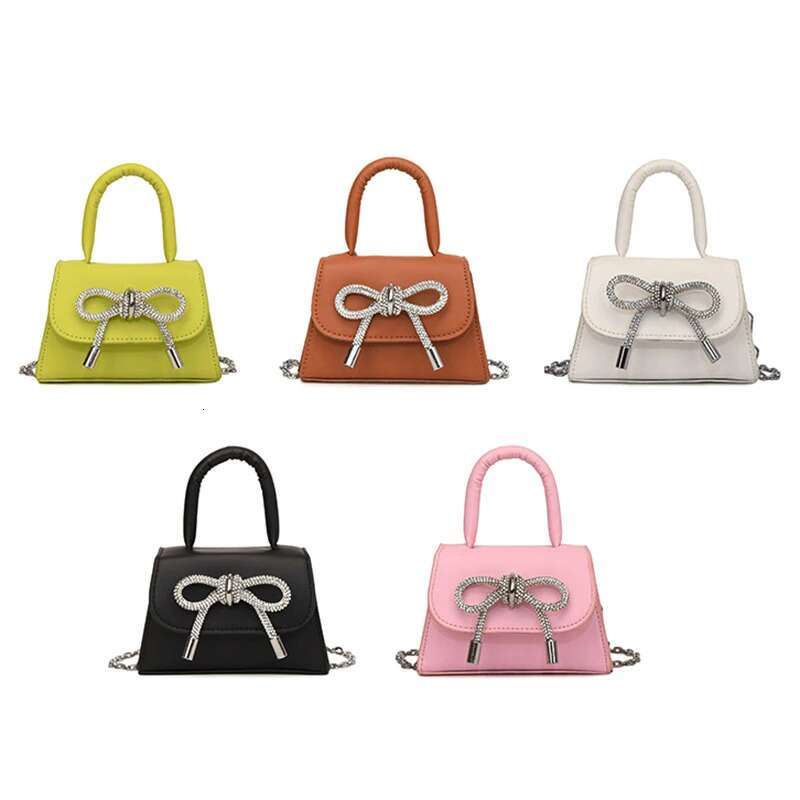 Bow Design Solid Color Mini Shoulder Bag High quality PU Leather Flip Cover Women s Crossbody Bag 2025 Fashion Designer Women s Chain Wallet And Handb