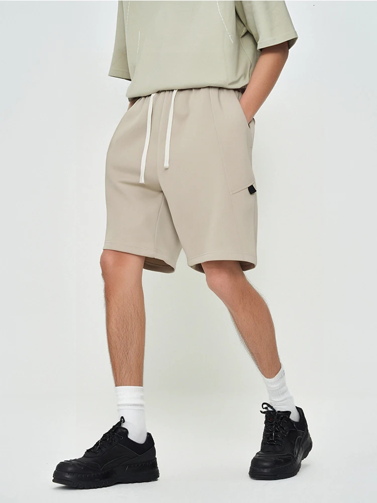 Summer Mens Shorts Casual Loose Knit Sweats Short Drawstring Waist Beach Bottoms Sportswear Workout Cotton Shorts 250310