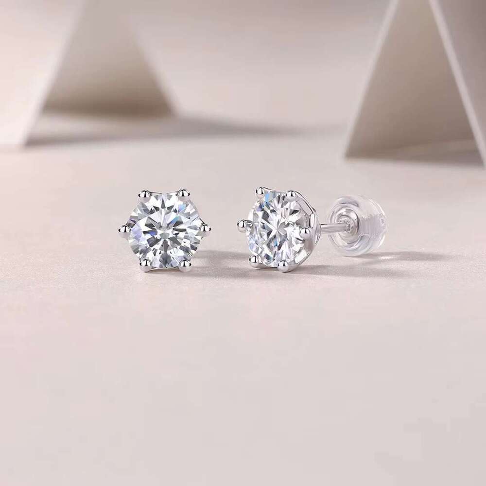0.5ct-3CT silica sterg sier classic hexagonal fashionable personalized earrings