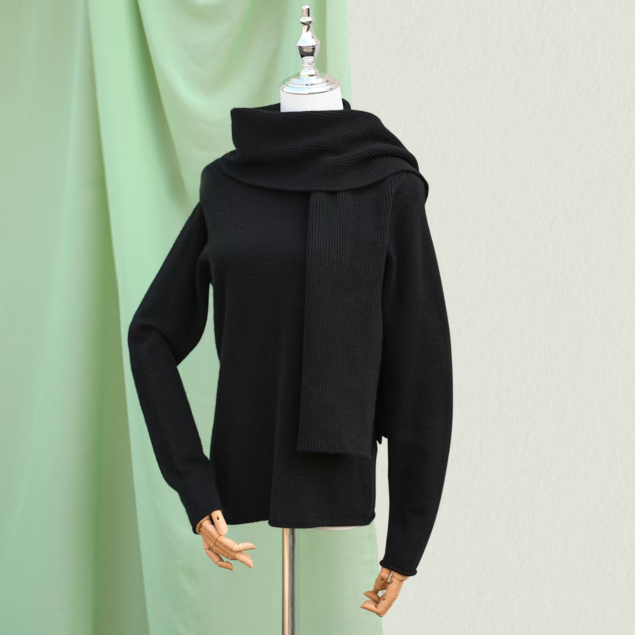T271 Spring and Autumn Wool Scarf Thick Coarse Needle Towel All-match Korean Accessories Women's Long Neck Warm