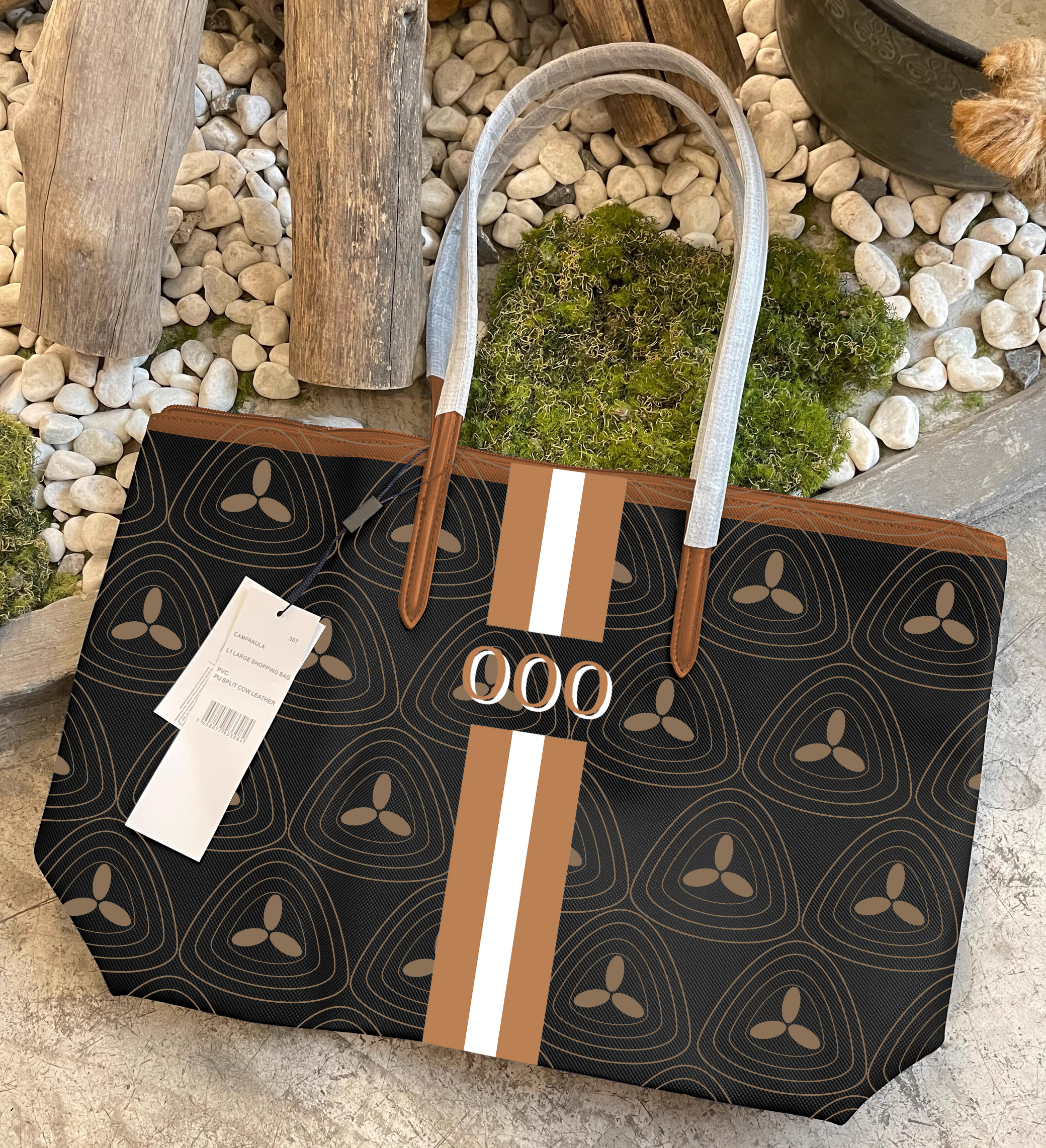 Women shopping tote bags Can increase custom customisation personalisation Name streak design shoulder bag single-sided Real handbag A8