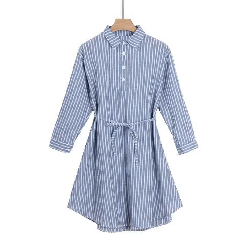 Striped Dress Lining for Pregnant Maternity Women Clothes Breastfeeding Pregnancy Long SleeveT250311