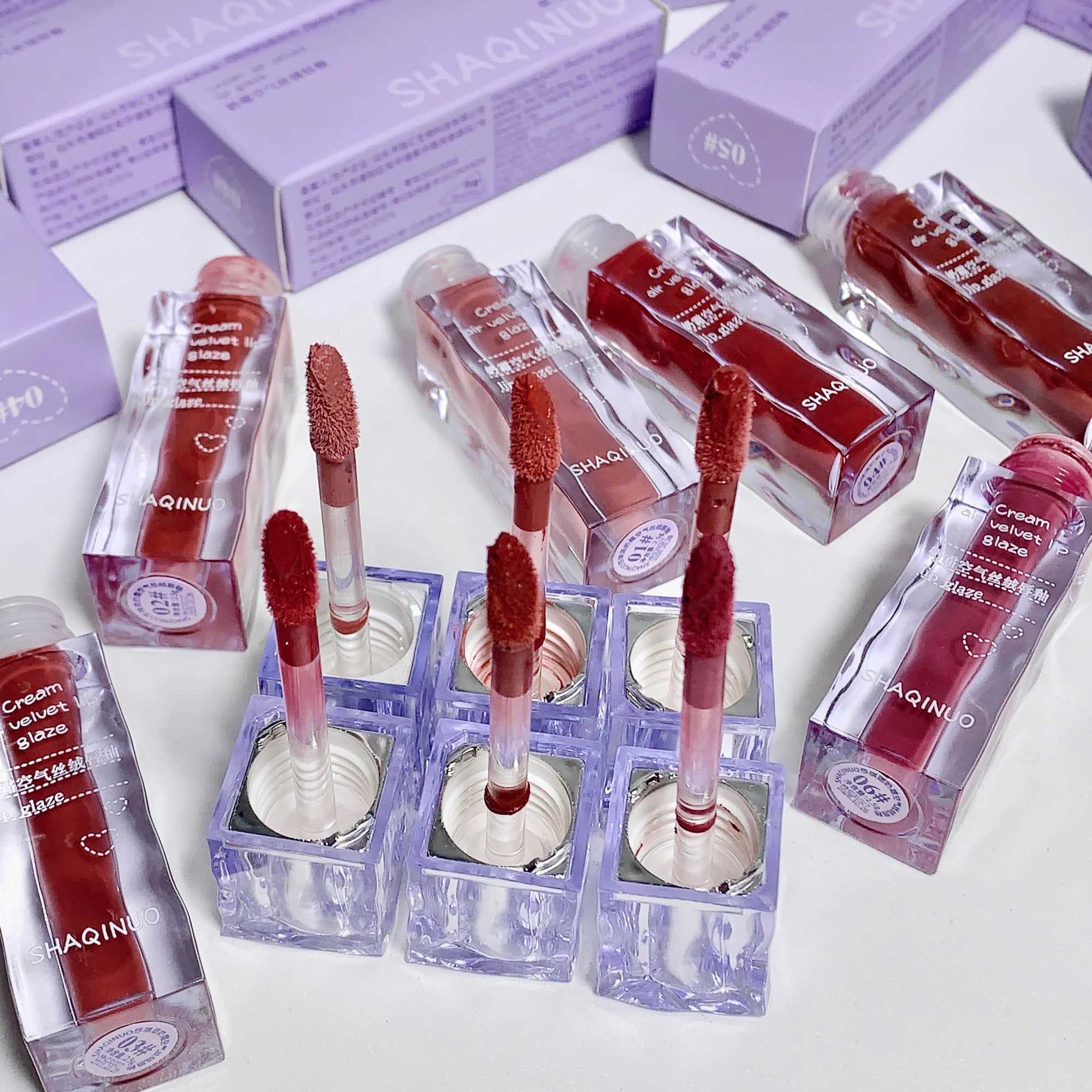 Lipstick cream air velvet lipstick matte velvet soft fog pure white waterproof non stick cup lipstick W250312