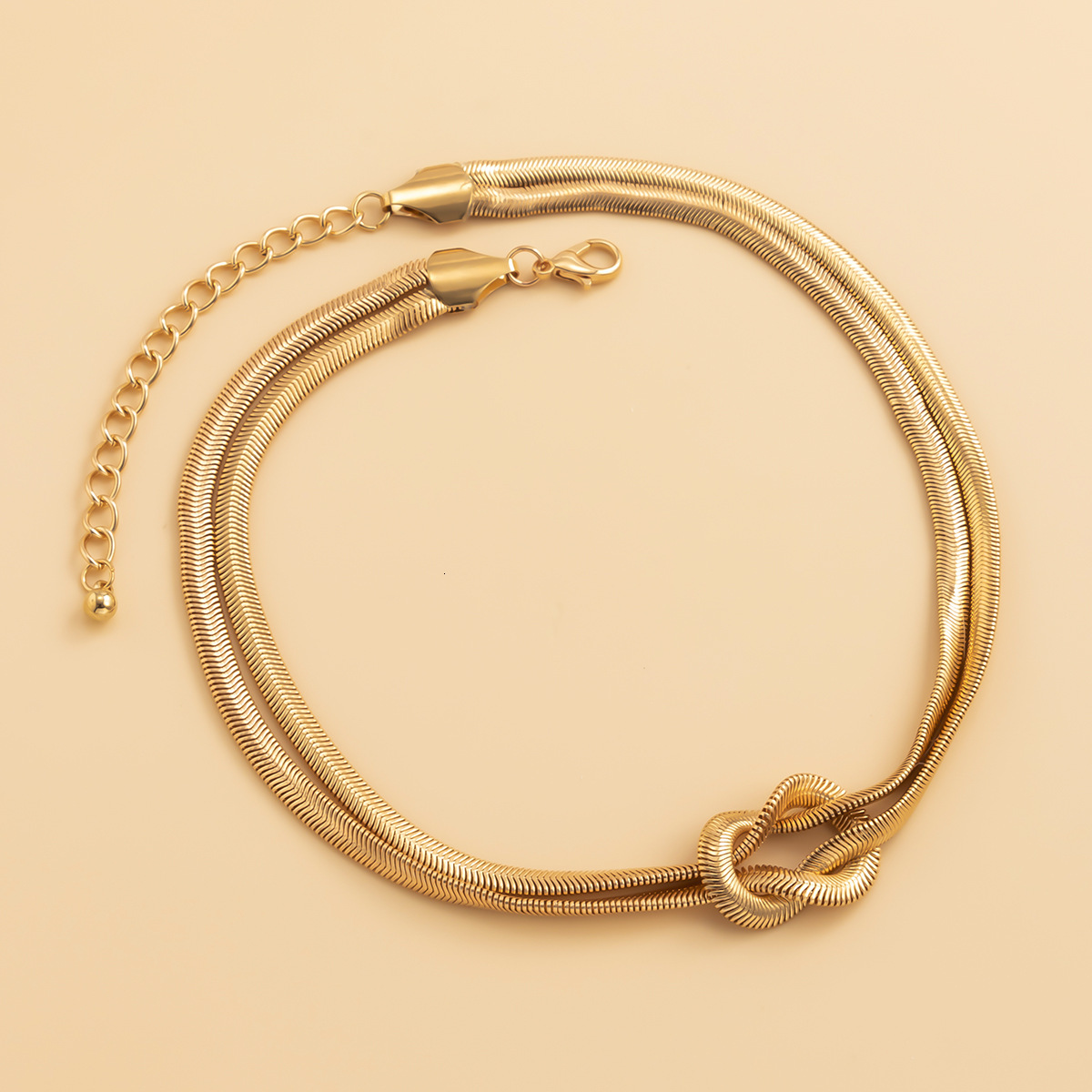 Clavicle Chain Creative Vintage Double Knot Wrap Hip Hop Necklace Women's Jewelry