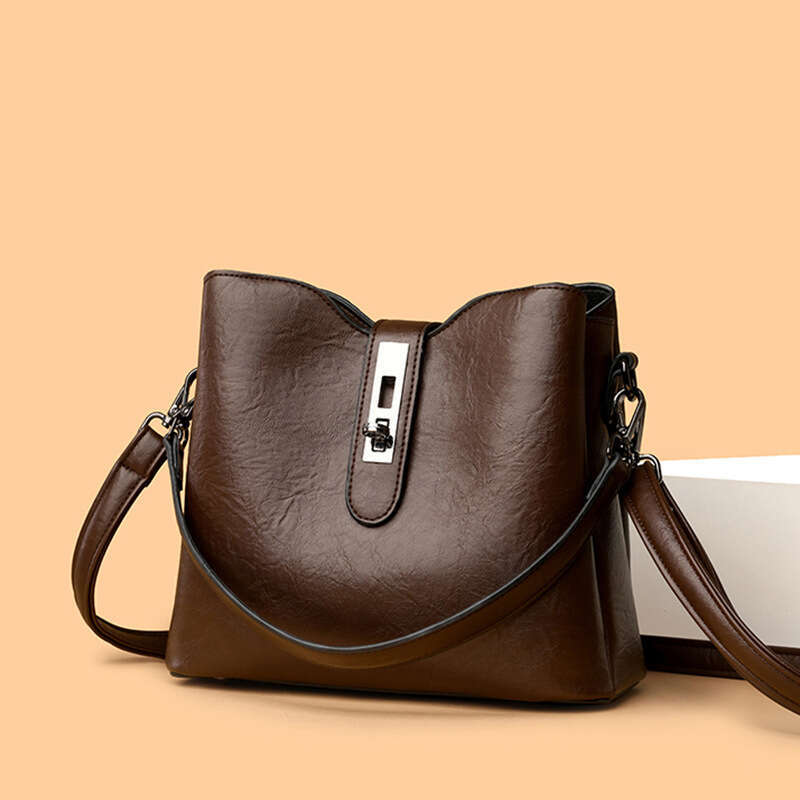 Women's Bags handbag Autumn new fashionable simple bucket with large capacity and high-end feeling shoulder bag, casual commuting women's ba