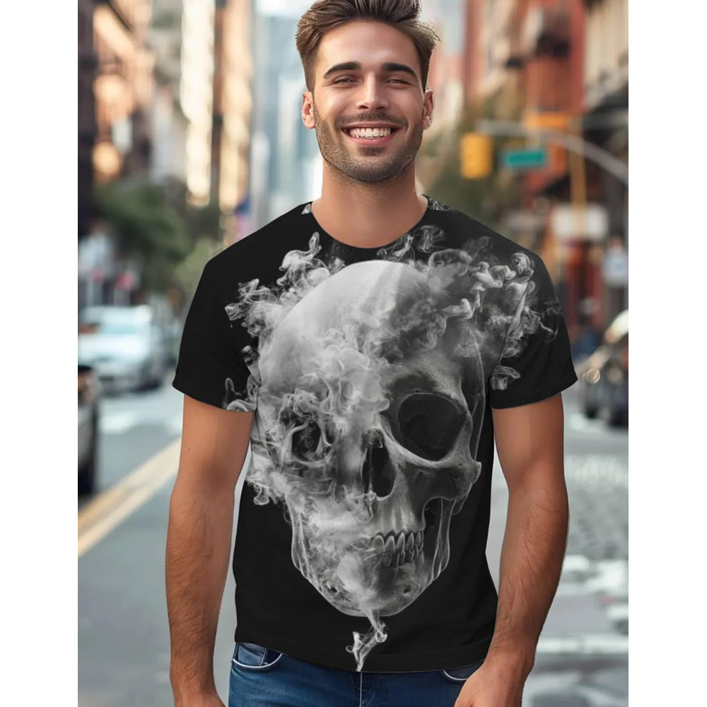 Mens T shirt 3D Pattern Print T-Shirt with Design Breathable Cool Lightweight Flexible Easy to Match Diverse tee Casual tops summer clothes