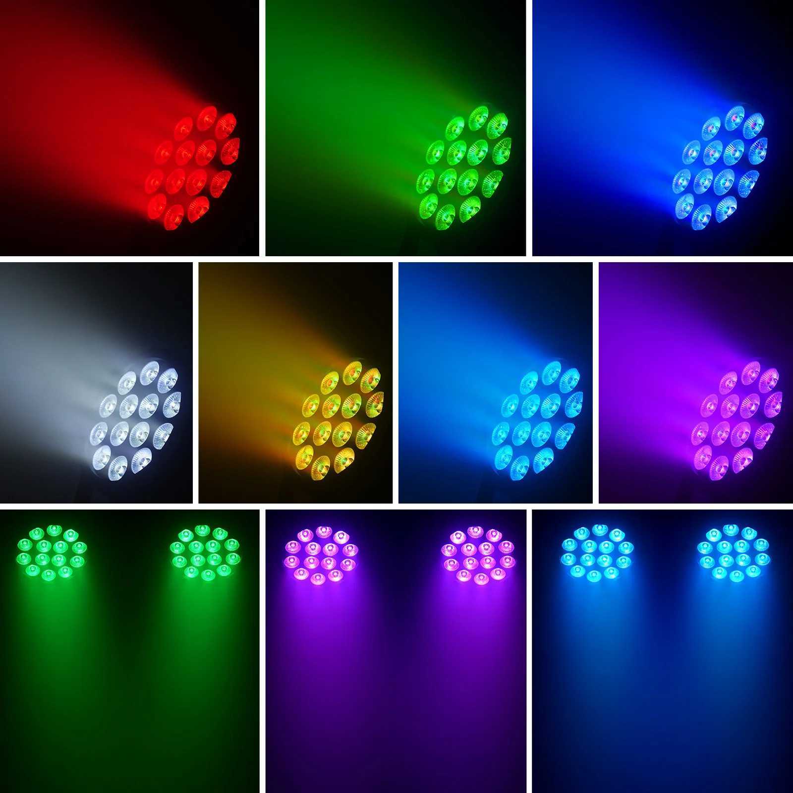 UKing 4PCS 80W Par Light 4in1 RGBW 14 LED Stage Effect Light DMX512 Remote Control Flat Light Used for KTV DJ Disco Bar Stage Light X250312