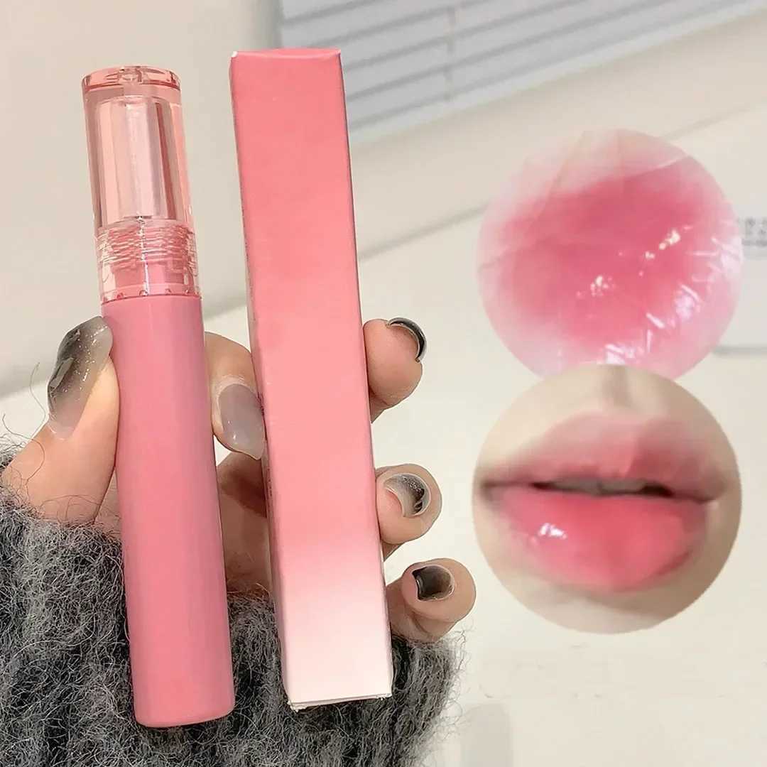 6-color waterproof mirror jelly lipstick gloss lasting moisturizing gloss red color lip makeup W250312