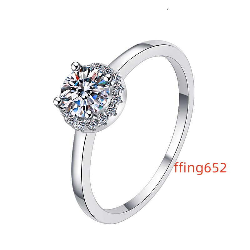 Wholesale 925 Silver Moissanite Engagement Rings for Women Engagement Wedding Moissanite Diamond Ring