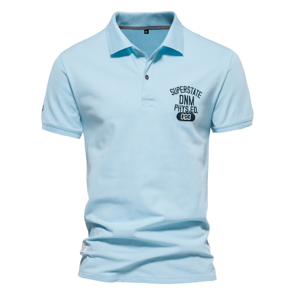 2025 New Polo Collar Cotton Short Sleeve Top Solid Embroidery Sports Bottom Men's POLO tracksuit