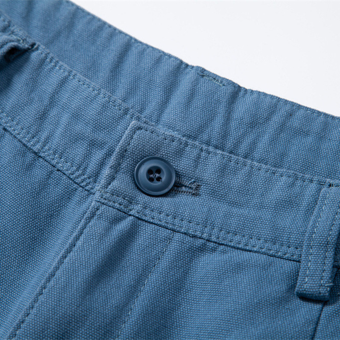2025 summer new cotton casual men's straight leg five quarter pants solid color versatile workwear shorts for men tracksuit