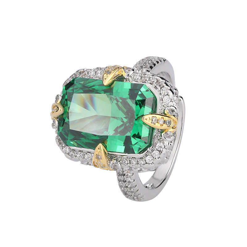 2024 New Zhuangsheng High Carbon Diamond Ice Flower Cutting Copper Inlaid Light Luxury Set for Female Lead 10 * 14 W250312