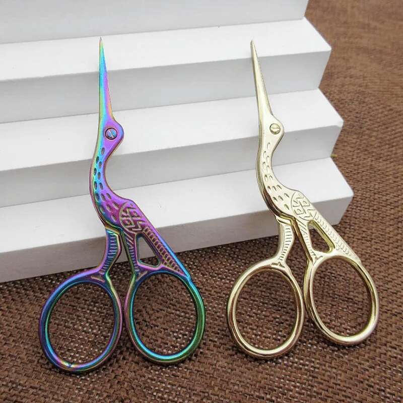Crane Mouth Scissors Retro Cross Antique Black Vintage Cute Small Sewing Scissor Fishing Thread Cutting DIY Fabric Shears