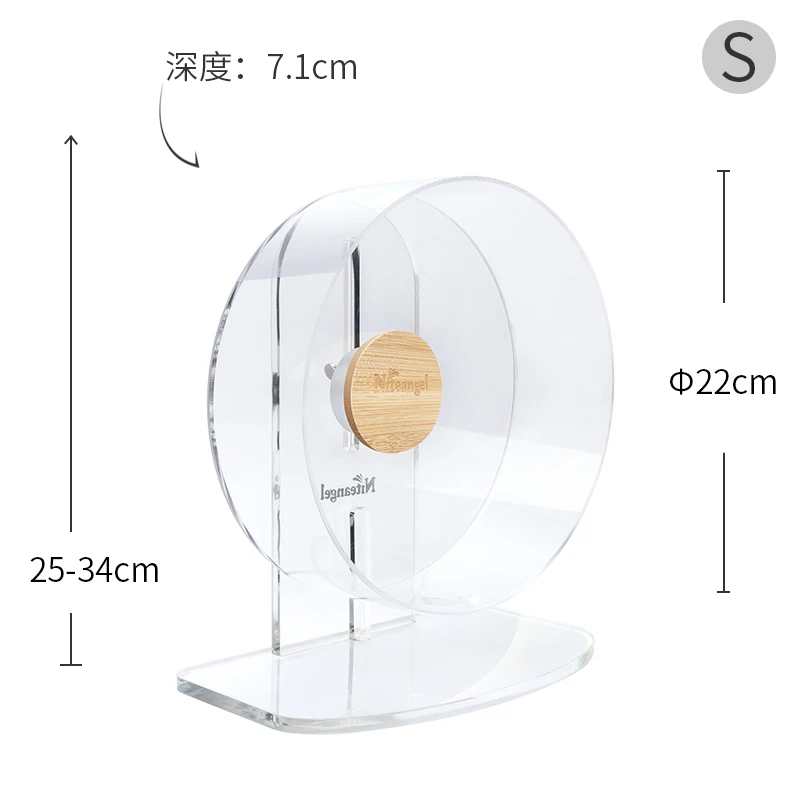 Super Quiet Hamster Running Wheel Acrylic Hamsters Exercise Wheels Small Animal Cage Landscaping Supplies Rat Accessories