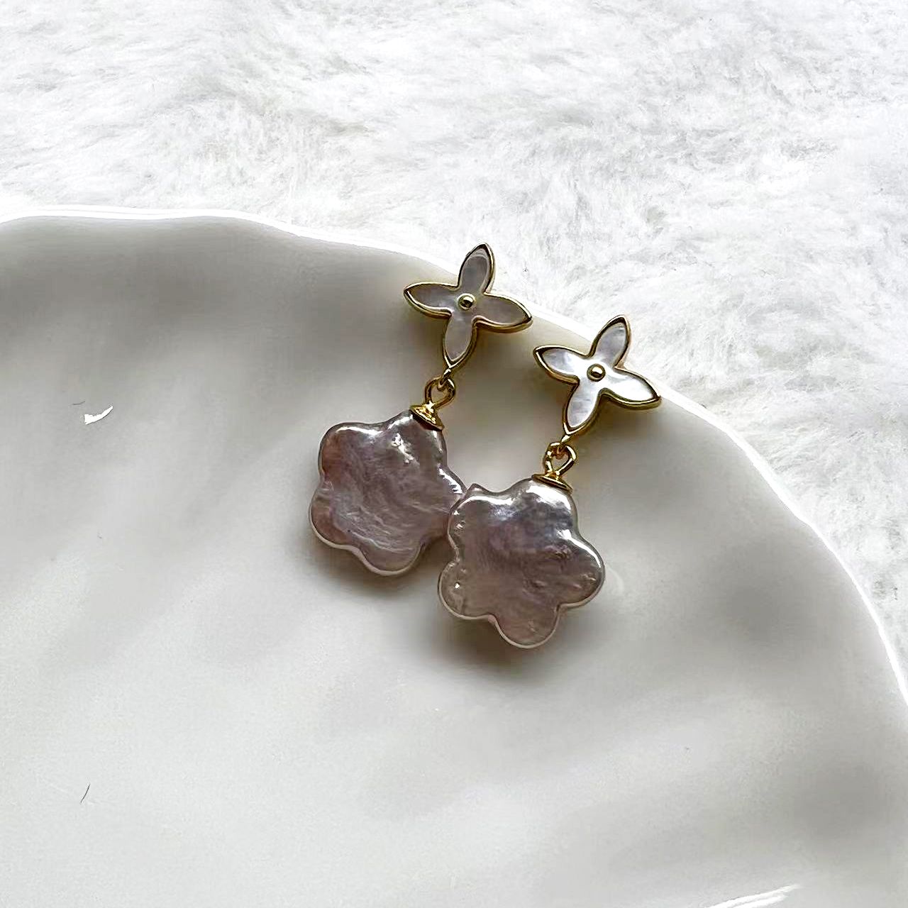 Elegant Labradorite Stud Earrings - Durable Stainless Steel Design for Women