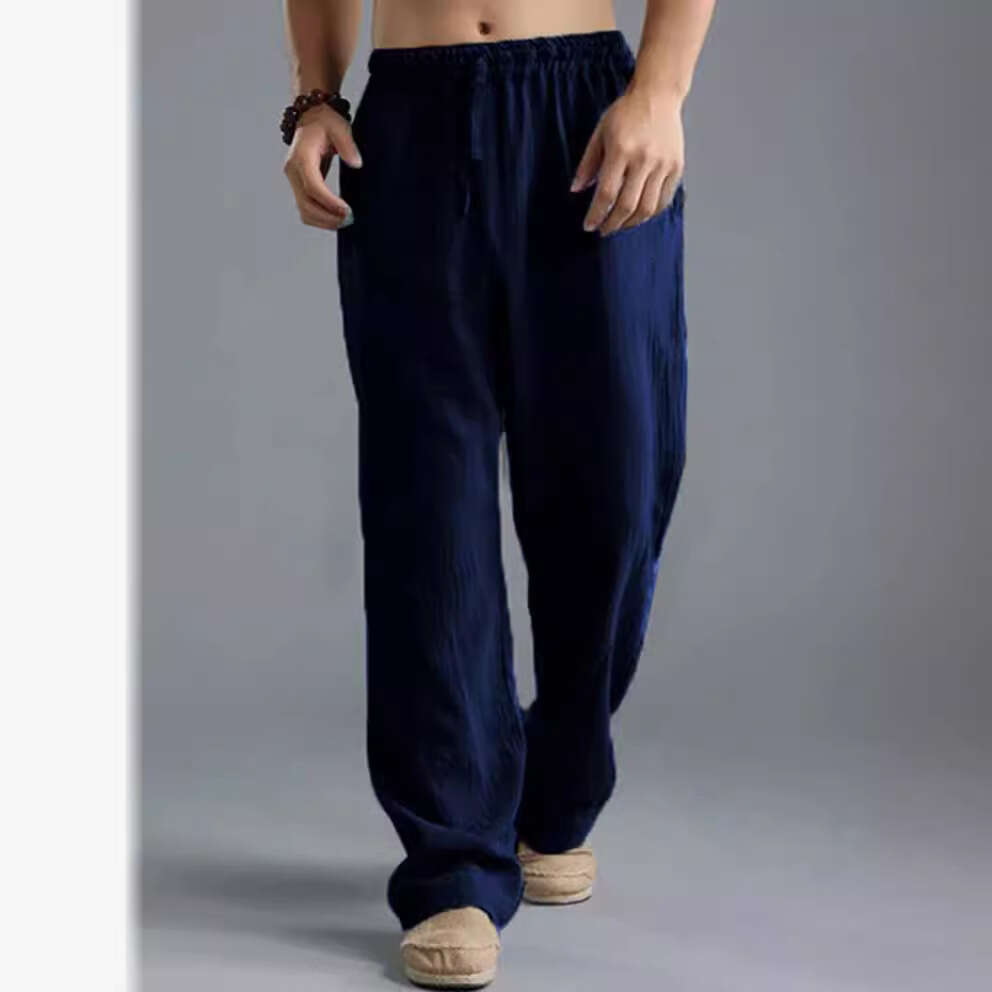 European and American plus size loose en breathable sports pants men's 2025 new casual versatile fashion clothing