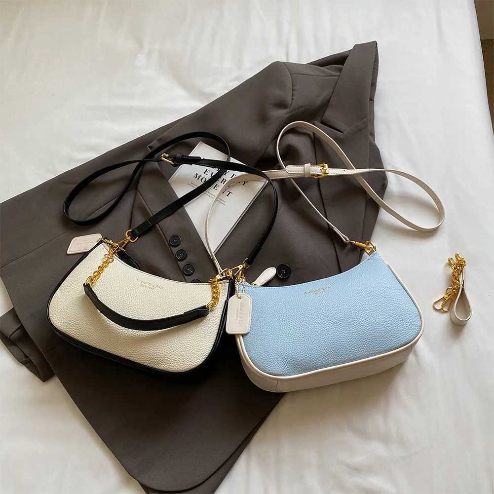 Crossbody hot Women PU Leather Crescent Adjustable Strap Underarm Bag Zipper Closure Handbag for Work TravelC250312