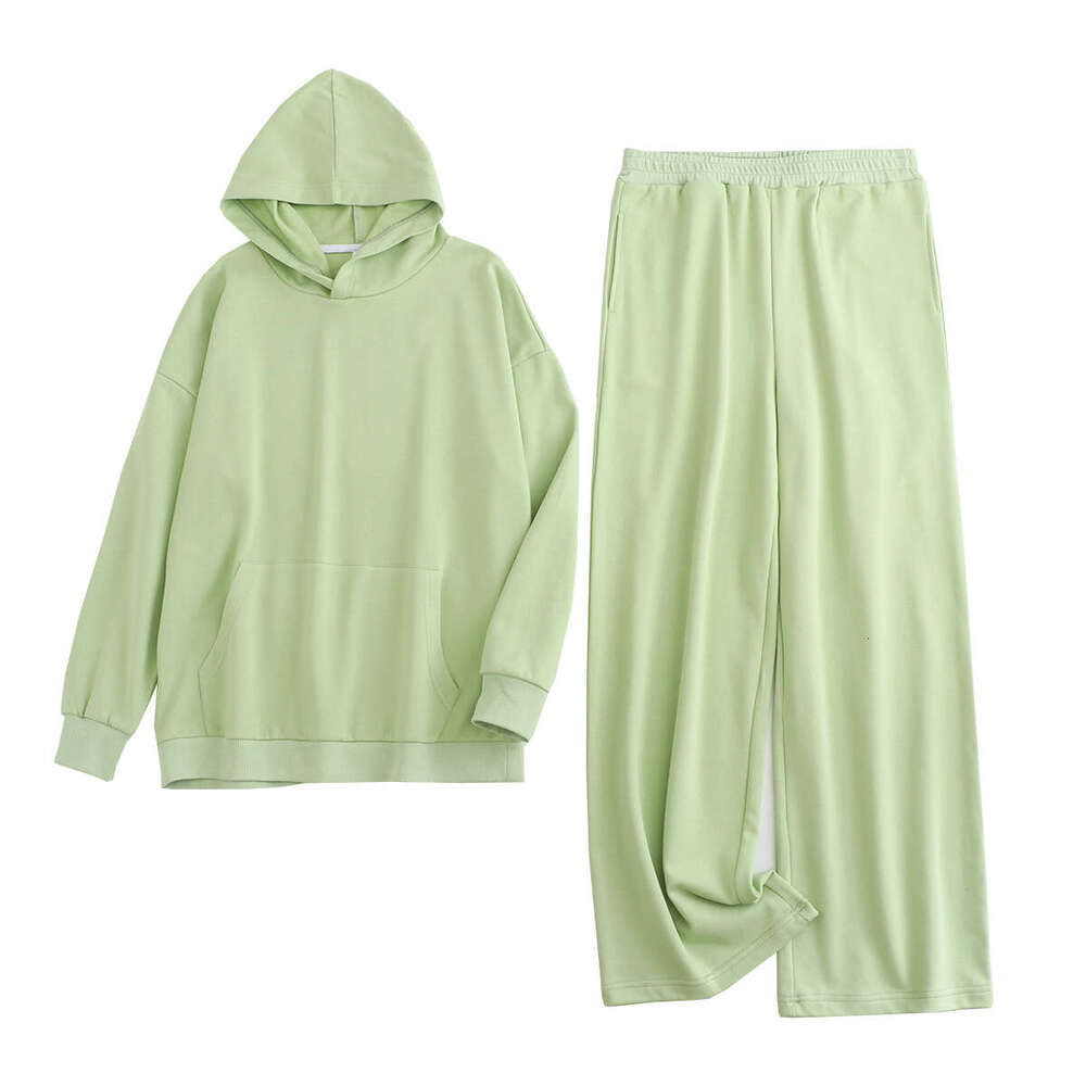 2023 Autumn New Y2k Fashion Sports Lazy Style Loose Hoodie Wide Leg Pants Set