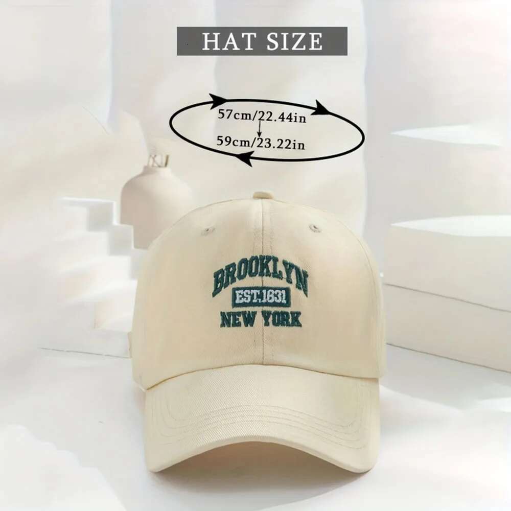 1pc Men Women's Vintage Embroidered Baseball Cap With 'BROOKLYN NEW YORK' Print Suitable For Daily Wear and Gift Giving