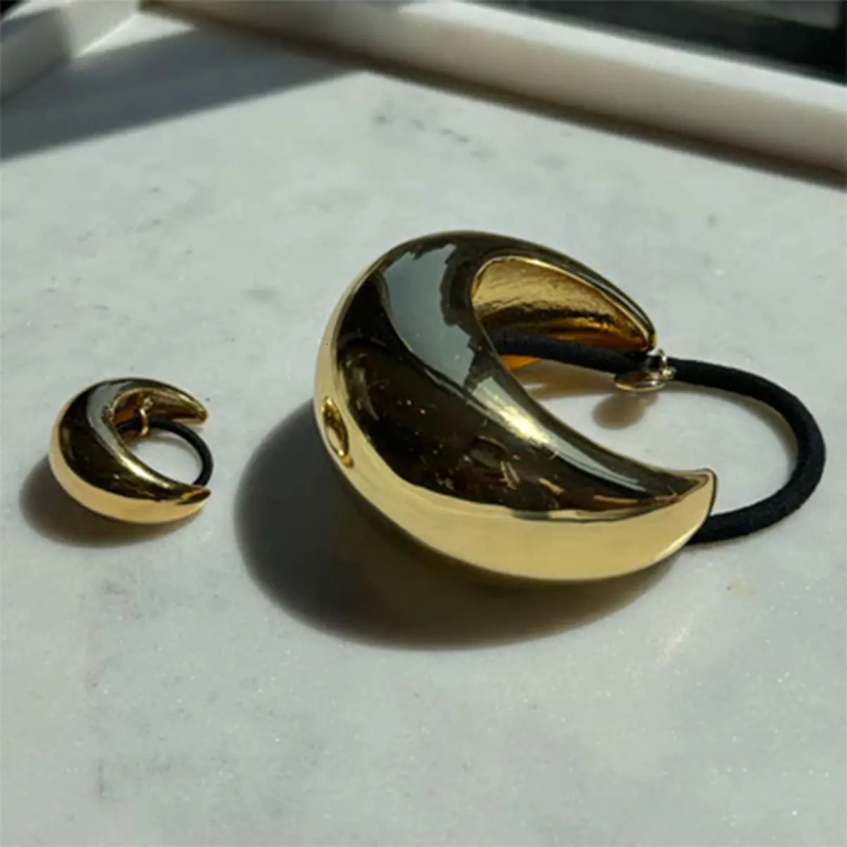 Uworld Stainless Steel 18k Gold Color Waterproof Mini Dome Cuff Bubble Hair Accessory To Finish Off The End Of A Braid250304