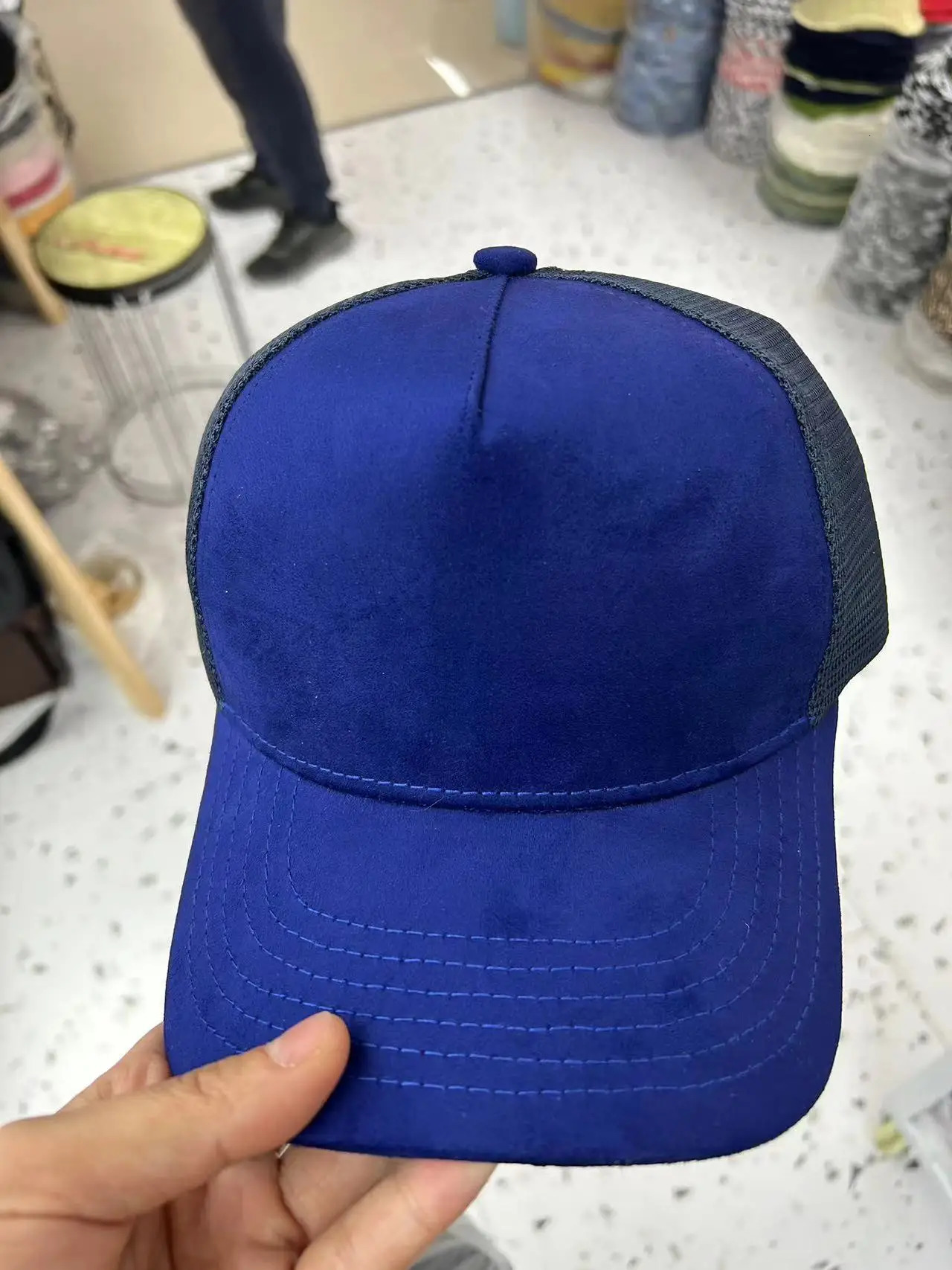 Unisex 5 Panel Suede Mesh Baseballl Cap Four Season Men Women Blank Caps Dad Hats Outdoor Sport Sun 250311