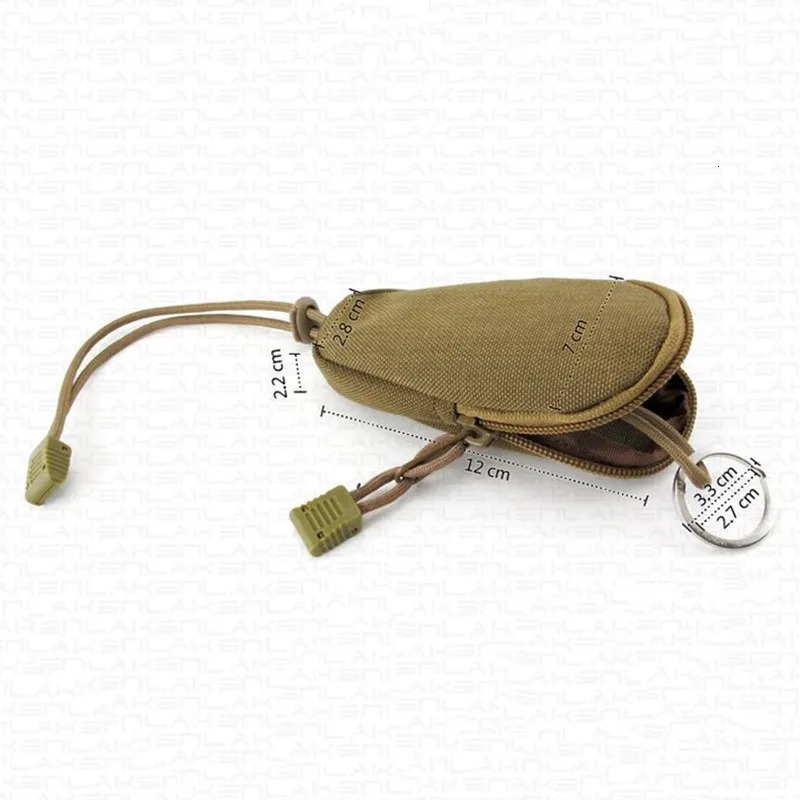 Key Wallets Holder Men EDC Keys Organizer Keychain Bag Out Door Army Camo Pack Purse Army Keyring Pouch Purse Case 250311