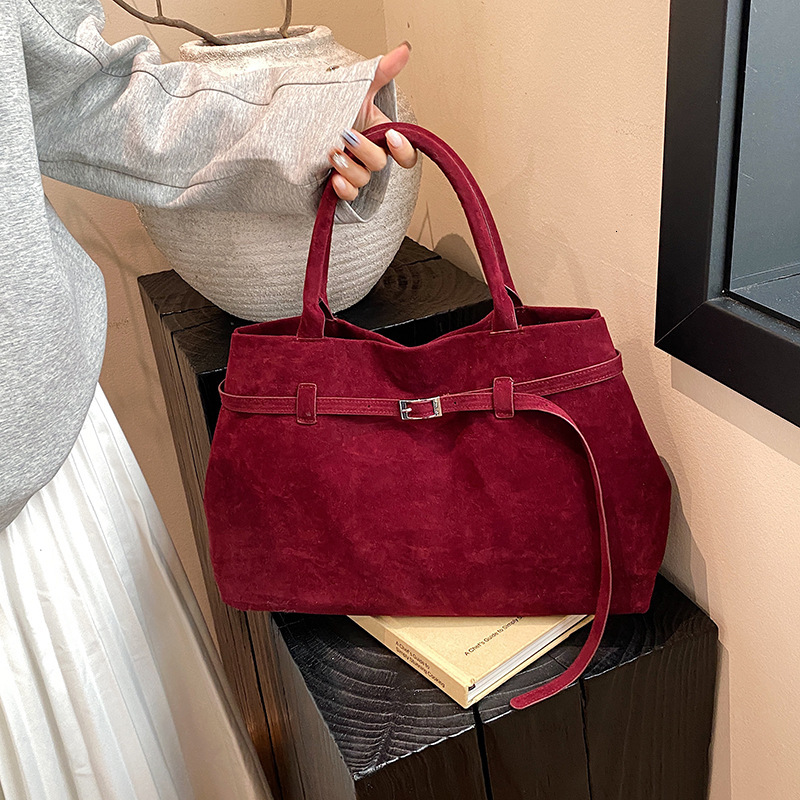 Large Capacity Storage Bag Fashionable Multifunctional Suede Handbag Trendy Designer High end Women s Shoulder Bag Crossbody Bag Light Luxury Wallet A