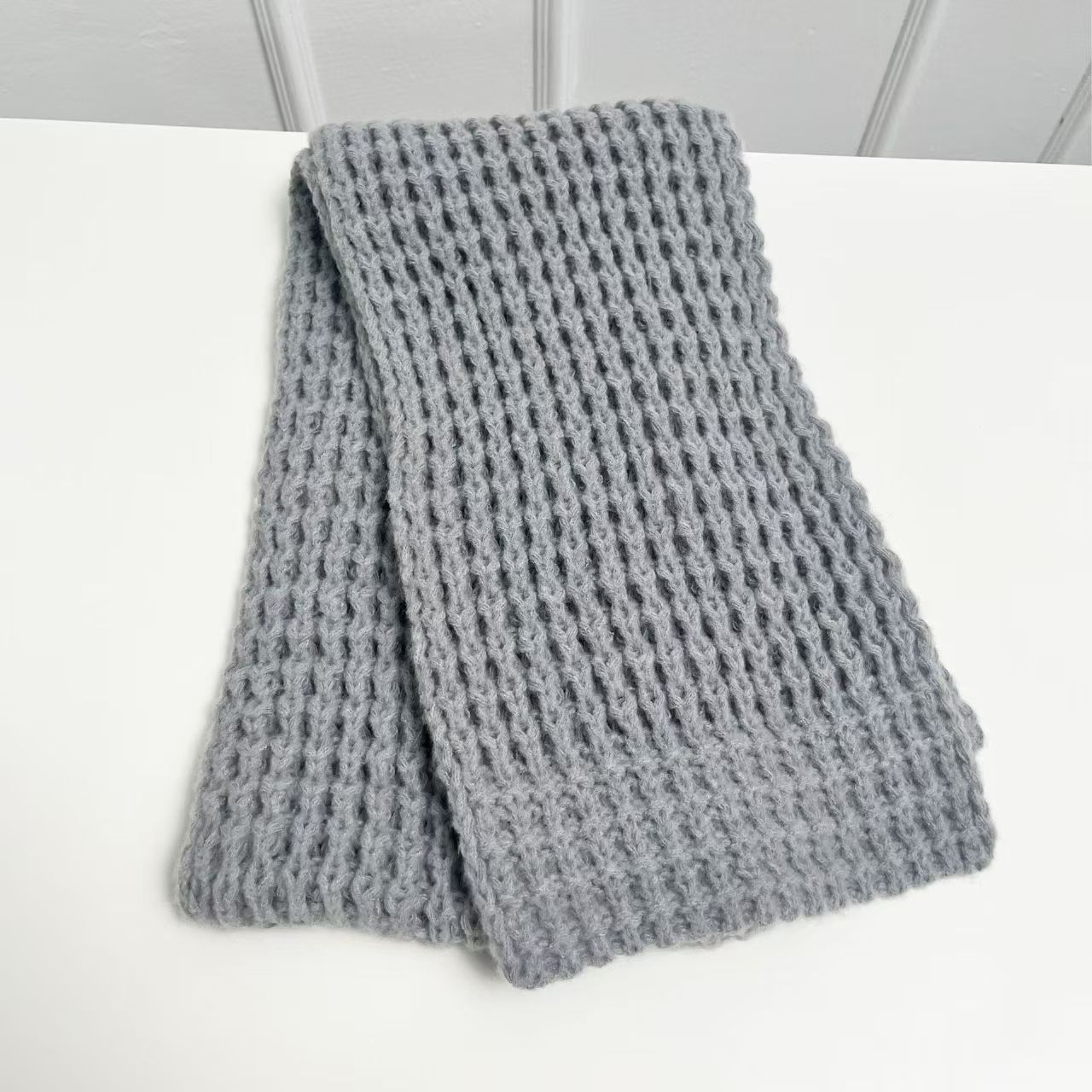 K103 Knitted scarf for women in winter Japanese and Korean foreign trade thickened warm soft solid color couple scarf shawl neck scarf wholesale