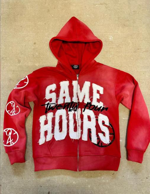 Harajuku Inspired Men's Retro Zippered Hoodie - Colorful Letter Print & Over-sized Fit