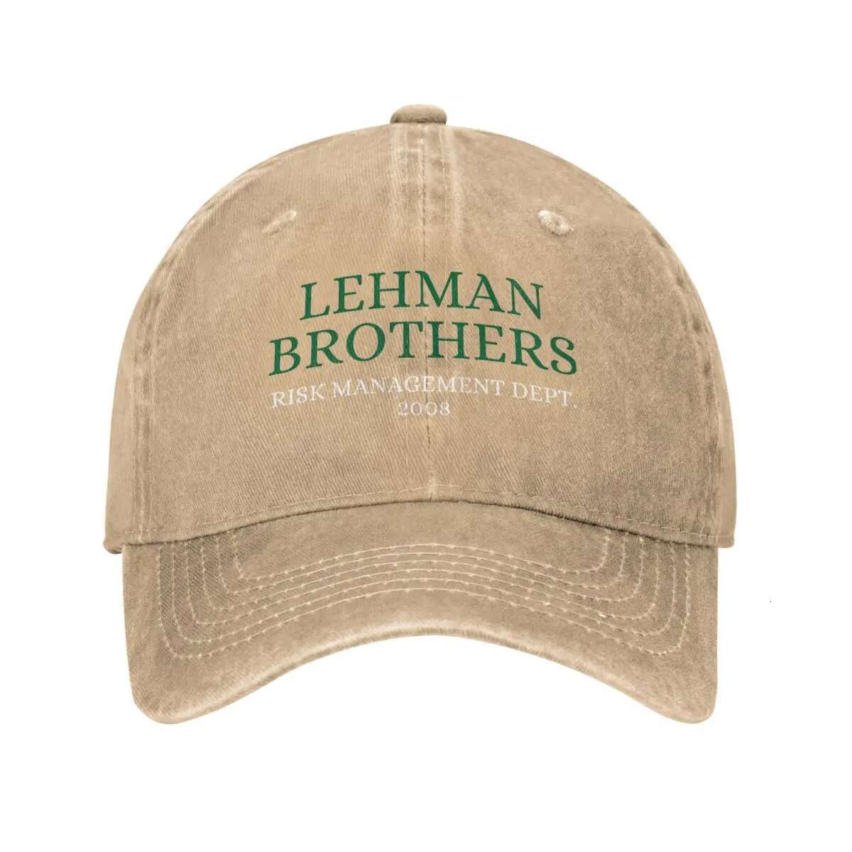 Vintage Lehman Brothers Risk Management Department 2008 Baseball Caps Unisex Style Distressed Washed Dad Outdoor Hat Cap