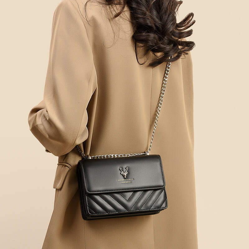 Women's Bags handbag Cross autumn style versatile chain small square high-end and exquisite single shoulder bag, fashionable commuting women'