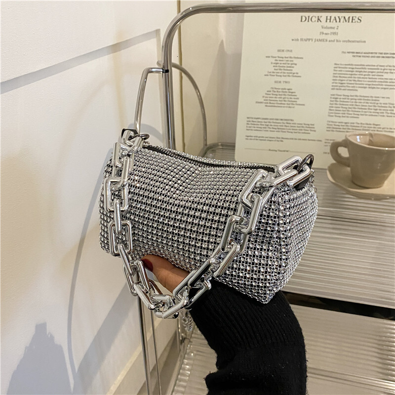 Spring summer Mini Bag For Women 2025 New Trend Color Diamond Set Chain Belt Fashion Designer Handbag Single Shoulder Personalized Crossbody Bag Walle