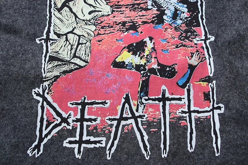 Yao Fashion Saint of Michael Retro Summer Graffiti Hip Hop Printing Dark Gothic Washed Mens Tank Top 250311