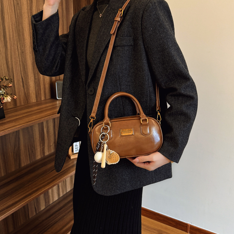 Bowling Korean Version Multifunctional Handbag 2025 New Large Capacity Storage Bag Fashion Designer Women s Commuting Shoulder Crossbody Bag Mini Hand