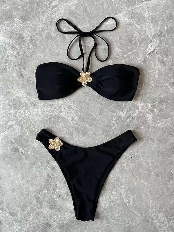 Micro Bikini 2025 sexy womens swimsuit push up swimsuit sexy bikini set Brazil Biquini womens swimsuit starfish beach suit 250109