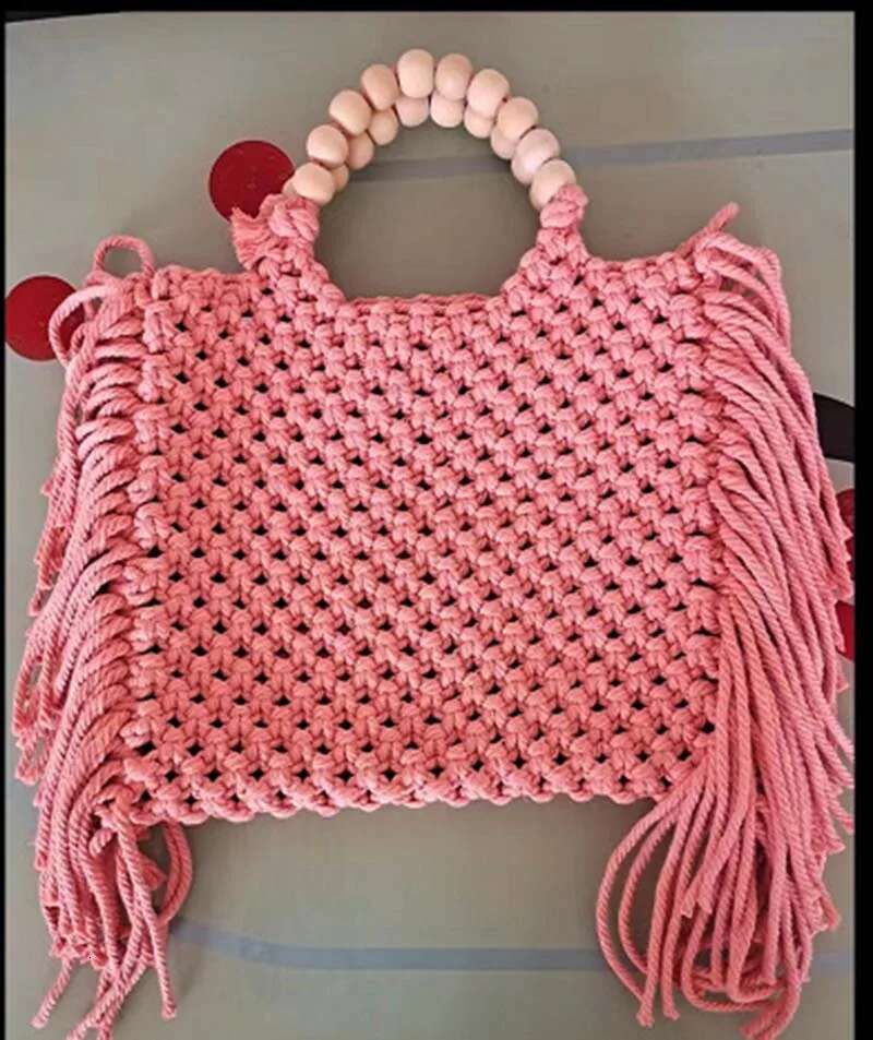 Casual Tassel Grass Shoulder Womens Hand Woven Handbag For Leisure Outdoor Vacation, Armpit Bag Fashionable Designer High quality Storage Bag Crossbod