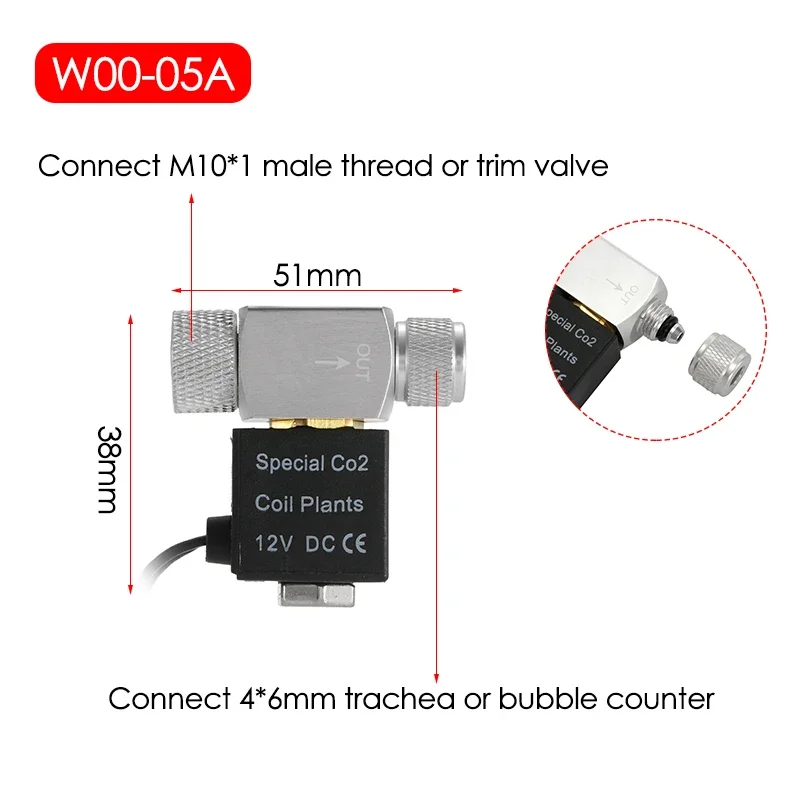 Triple Filter Element Stainless Steel Valve Pressure Regulating Valve for DIY Aquarium 1L/2L CO2 Steel Cylinder Generator Kit