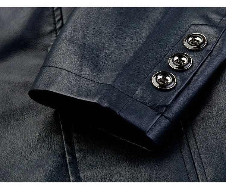 Men Pu Blazers New Korean Style Slim Fashion Leather Coat Streetwear Dress Suit Coat Mens Jackets Lapel Business Leather JacketsT250311