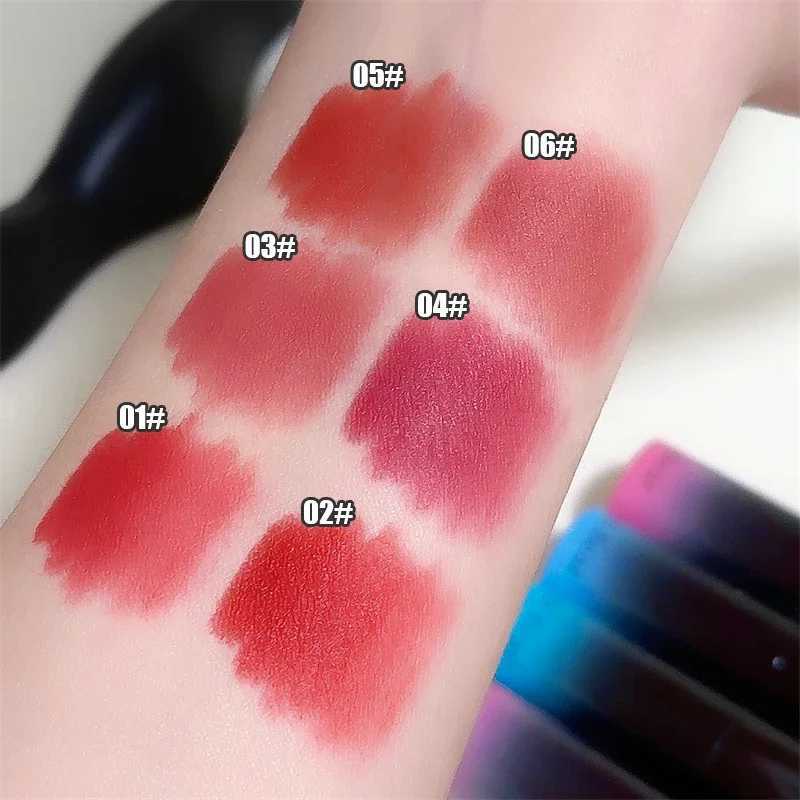 Matte lipstick Matte velvet mouse Grey pink lipstick waterproof durable stick free cup sexy red lip color Korean lipstick makeup W250312