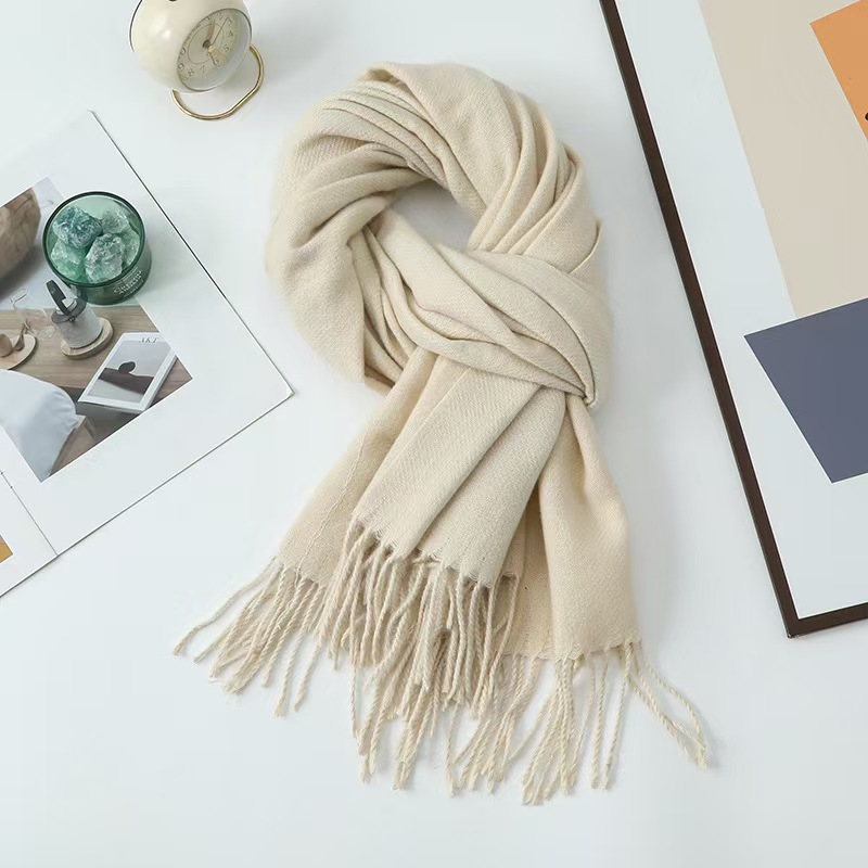 K104 Cashmere scarf women's winter hot imitation cashmere scarf versatile men's shawl Korean style thick double-sided wool scarf