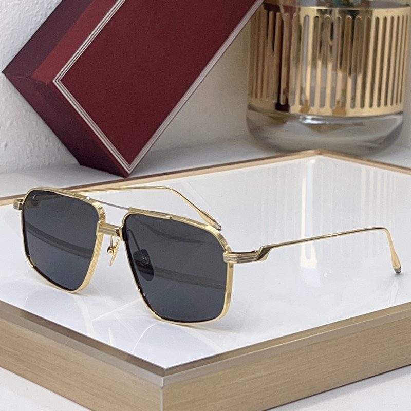 Luxury Pilot Sunglasses For Men Women Handmade Glasses Retro Metal Frame Designer JAGGER Sunglasses UV Protection Fashion Goggles With Box