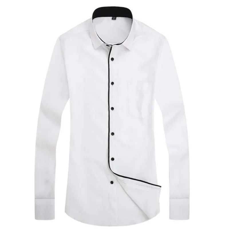 Quality Mens Casual Long Sleeved Printed Shirts Slim Fit Male Social Business Dress Shirt Brand Men Clothing Shirts For Men W250312