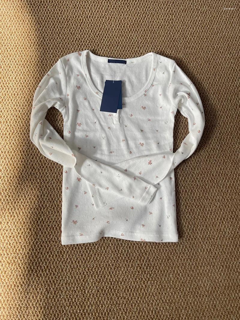 Womens Tracksuits Red Floral Eyelet T-shirt Pant Pajama Set Woman Buttons Long Sleeve Tee Elastic Waist Straight Trousers Cotton Home 2