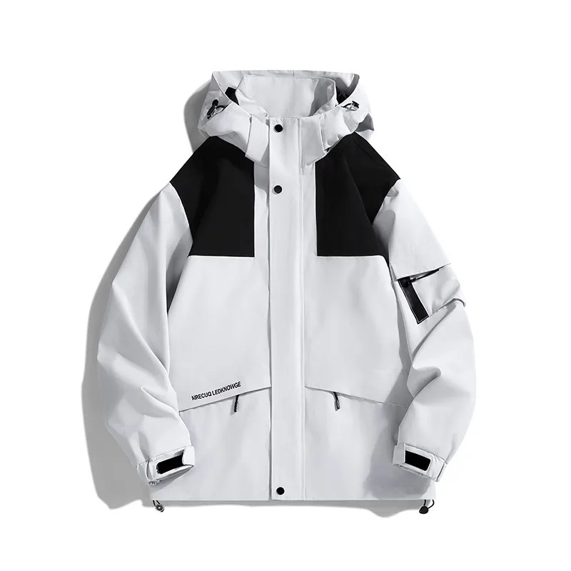 Outdoor Casual Raincoat Hooded Mountain Windbreaker Men Women Rain Jacket Sport Hiking Outerwear Lightweight Waterproof Coat 250312